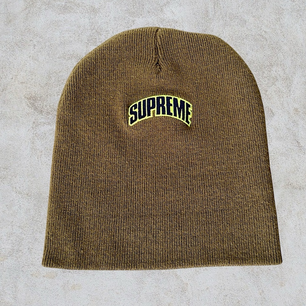 SUPREME Vintage Olive Green Neon Yellow Hat Cap